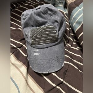 Gray American flag hat